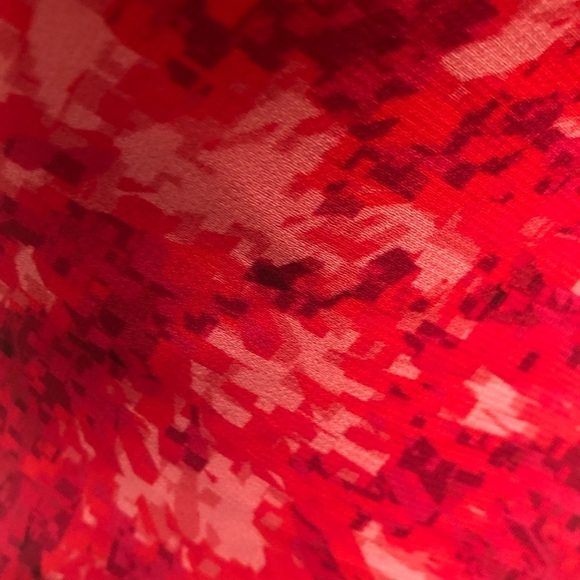 Halston Heritage Chiffon Halter Maxi Dress Sz. 16 Red Draped Neck Cockta… - Picture 8 of 12